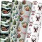 Funny Christmas Wrapping Paper for Kids Adults - Muscular Santa and Reindeer, Red/Green Rustic Trucks, Xmas Trees Designs - Holiday Gift Wrap with 6 Jumbo Sheets, 40 x 28 Inches Each
